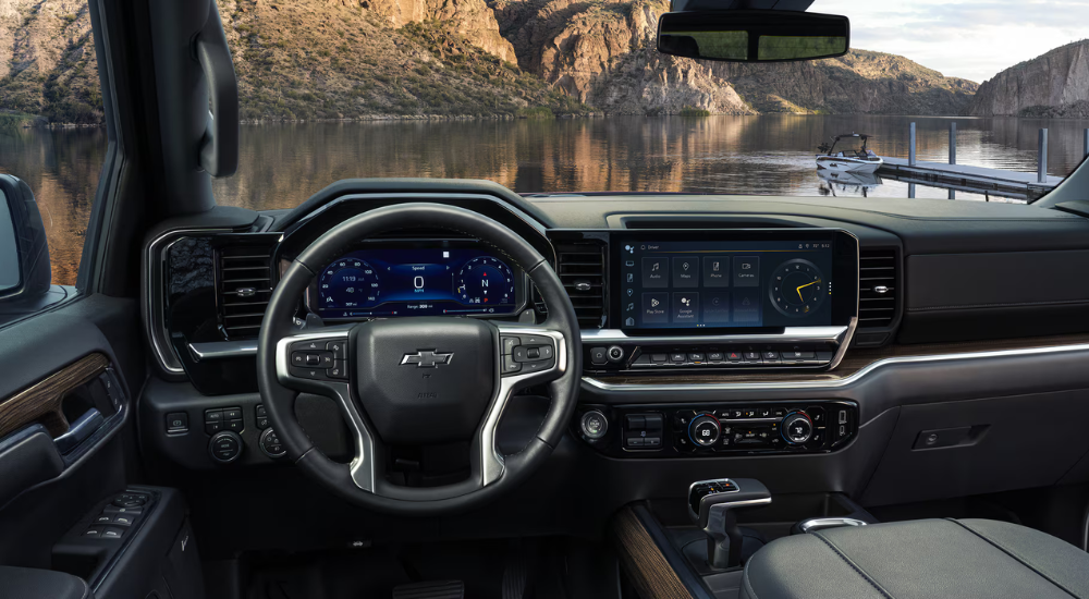 Black interior of a 2026 Chevy Silverado 1500