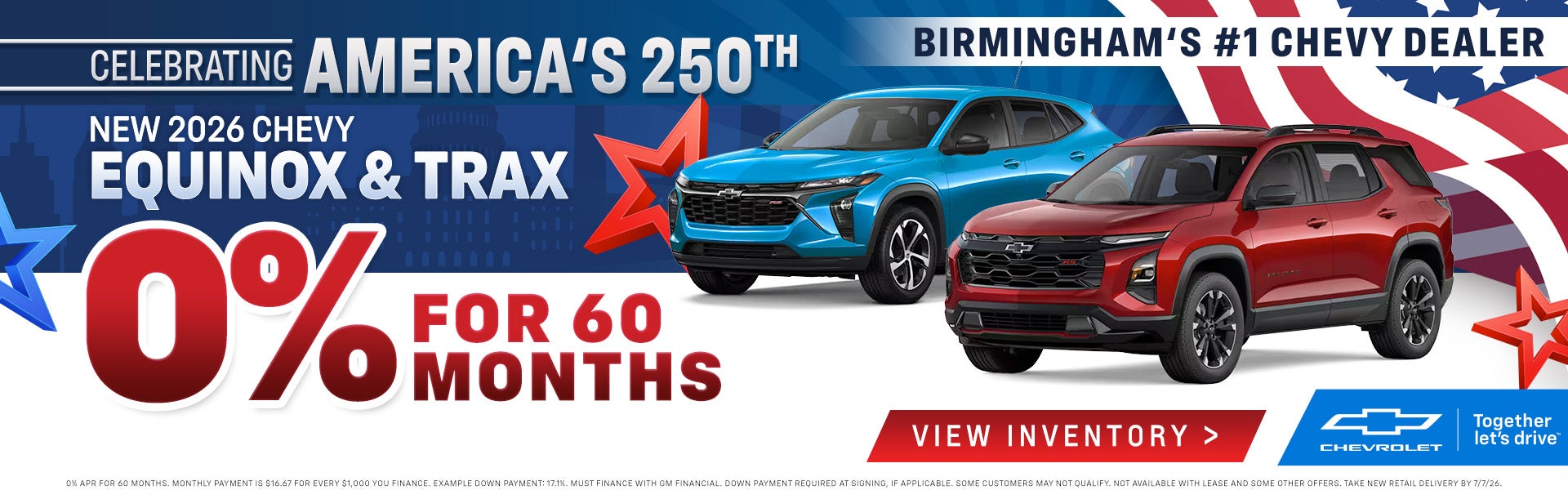 2026 Equinox and Trax... 0% APR for 60 months