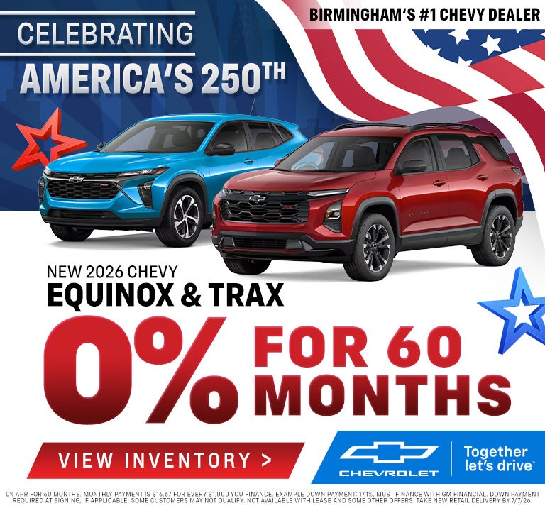 2026 Equinox and Trax... 0% APR for 60 months