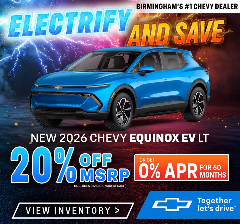 2026 Equinox EV 20% off MSRP or 0% for 60 months