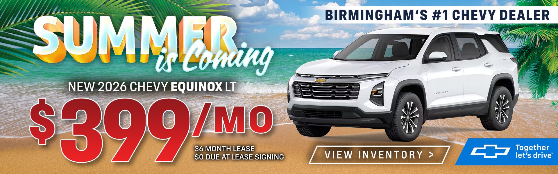 2026 Equinox LT $399 a month for 36 month lease