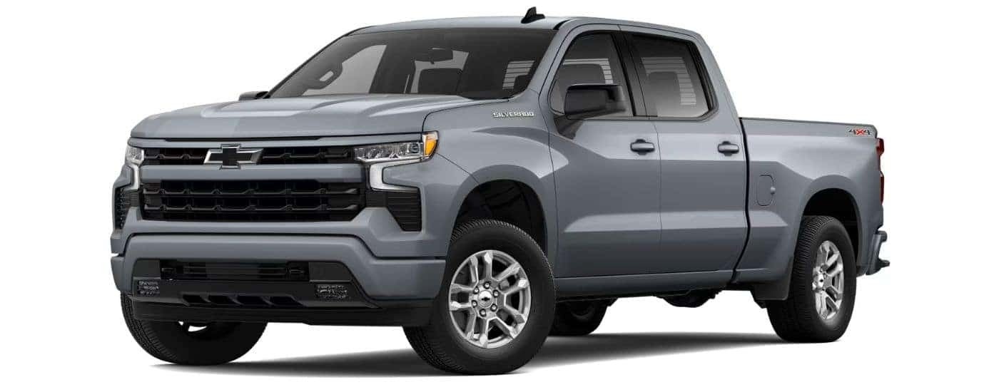 Grey 2024 Chevy Silverado 1500 RST angled left