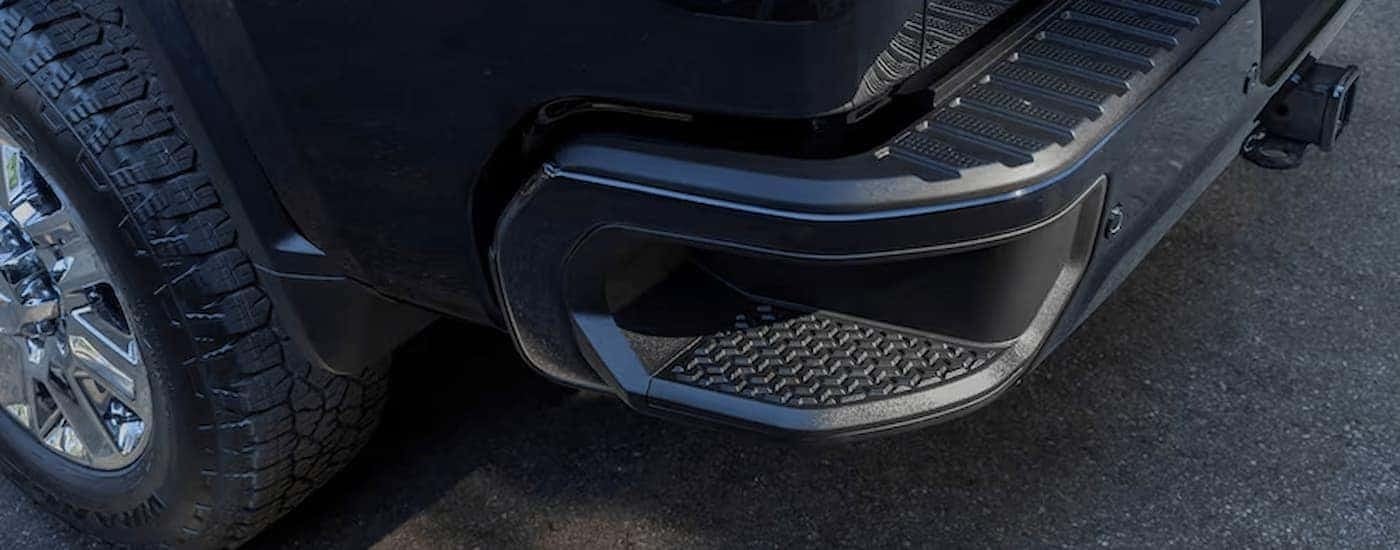 Tailgate step on a black 2026 Chevy Silverado 2500HD