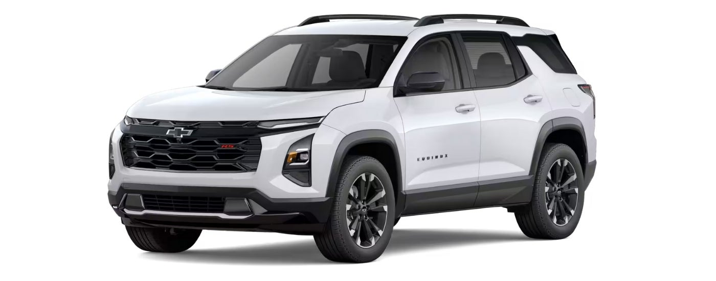 White 2026 Chevy Equinox RS angled left