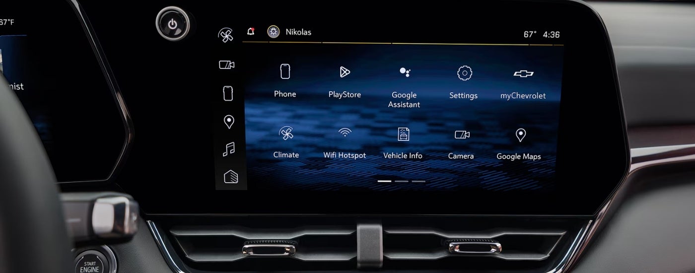 Infotainment screen in a 2026 Chevy Equinox RS